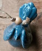 Vogel musje sier beeldje, ophangen, grijsblauw, gaaf cadeau!, Ophalen of Verzenden, Nieuw, Dier