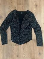 Jasje met lovers/pailletten - maat S - zwart: € 3,50, Zwart, Ophalen of Verzenden, Zo goed als nieuw, Maat 36 (S)