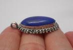 Zilveren vintage hanger met lapis lazuli nr.1528, Overige voorstellingen, Verzenden, Zo goed als nieuw, Zilver