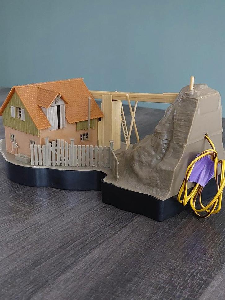 Faller HO watermolen met pomp (werkend) + reservepomp, Hobby en Vrije tijd, Modeltreinen | H0, Gebruikt, Natuur, Gelijkstroom of Wisselstroom