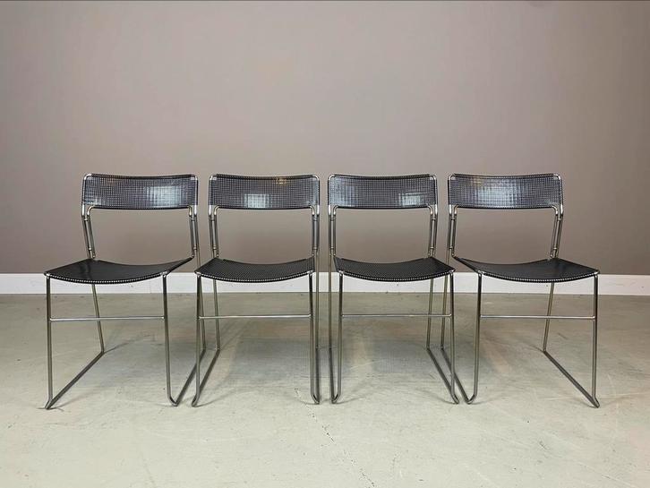 4 Arrben “Sultana” stoelen in nette gebruikte staat, Huis en Inrichting, Stoelen, Gebruikt, Vier, Metaal, Zwart, Ophalen