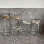Arcoroc voorraadpotten achthoekig octime vintage france glas, Ophalen of Verzenden, Gebruikt, Glas, Pot, Bus of Blik