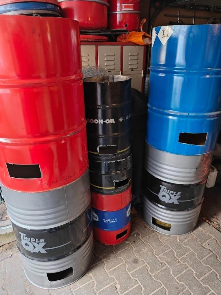 vuurton, stookton, olieton 60L en 200L, Tuin en Terras, Vuurkorven, Gebruikt, Vuurton, Ophalen