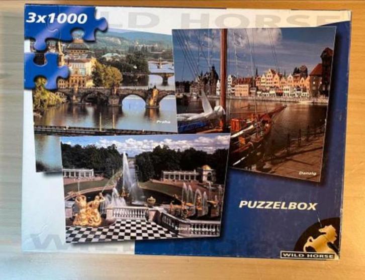 Wild Horse puzzels 3x1000 stukjes, Hobby en Vrije tijd, Denksport en Puzzels, Gebruikt, 500 t/m 1500 stukjes, Ophalen of Verzenden