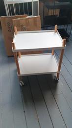 Serveerwagen, trolley, tafel, bijzettafel, wit, zwart, Ophalen of Verzenden, Nieuw