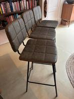 Set van 3 barkrukken met rugleuning, Huis en Inrichting, Barkrukken, Ophalen, Gebruikt, Met voetsteun, 60 tot 90 cm