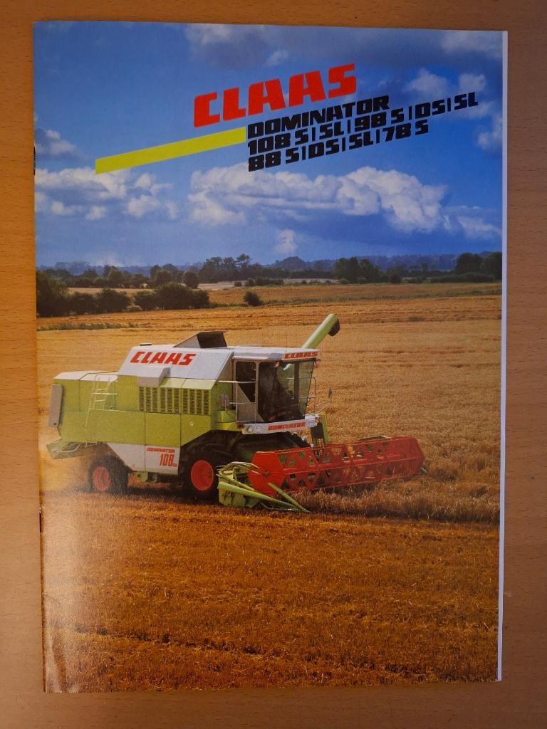 Folder Claas Dominator 108 S / SL, 98 S / DS / SL, 88 S / DS, Ophalen of Verzenden, Gelezen, Tractor en Landbouw