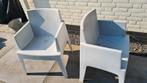 6 grijze tuinstoelen naar ontwerp van Philippe Starck, Ophalen, Gebruikt, Kunststof, Stapelbaar