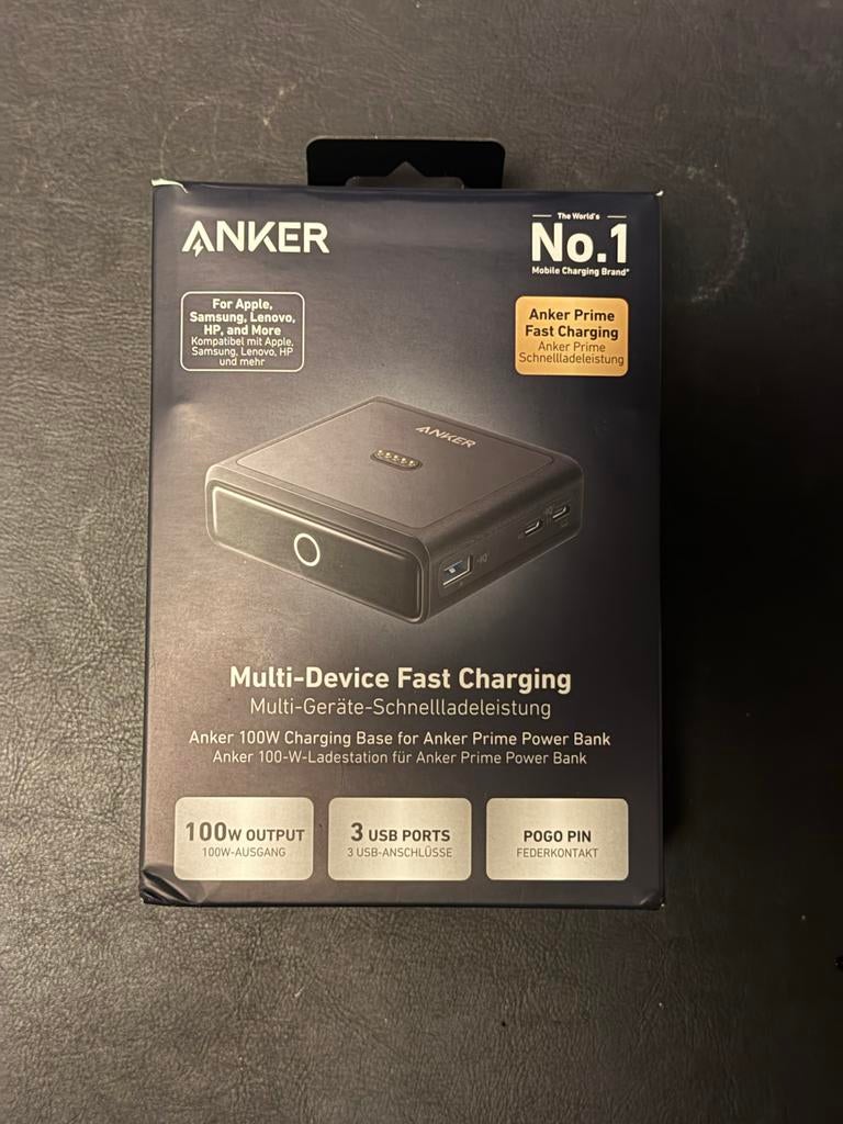Anker Prime Hub 100W Draadloos Laadstation, Telecommunicatie, Powerbanks, Ophalen of Verzenden, Nieuw