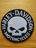 Harley Davidson skull patch 69 mm, Motoren, Nieuw, Patch