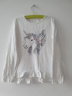 Wit shirt met eenhoorn print, Gebruikt, Meisje, Ophalen of Verzenden, Staccato
