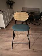 Barkruk met een webbing rug en zee groene zitting, Huis en Inrichting, Barkrukken, 1 kruk, Ophalen, Nieuw
