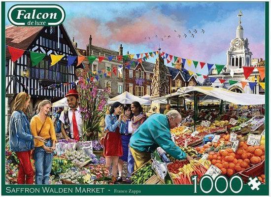 Falcon de Luxe - Saffron Walden Market - 1000 stukjes, Hobby en Vrije tijd, Denksport en Puzzels, Nieuw, Legpuzzel, 500 t/m 1500 stukjes
