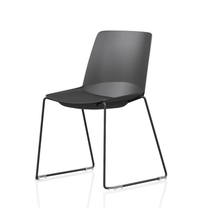 Ergonice Douro Slede Vergaderstoel Zwart, Huis en Inrichting, Stoelen, Nieuw, Eén, Kunststof, Overige materialen, Zwart, Ophalen of Verzenden