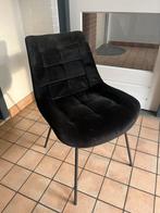 2 stoelen velvet zwart, Huis en Inrichting, Stoelen, Ophalen, Zo goed als nieuw, Zwart