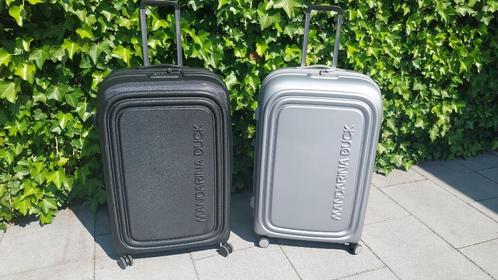 Mandarina Duck Trolley | Zwart & Zilver | prijs per stuk, Sieraden, Tassen en Uiterlijk, Koffers, Zo goed als nieuw, Hard kunststof