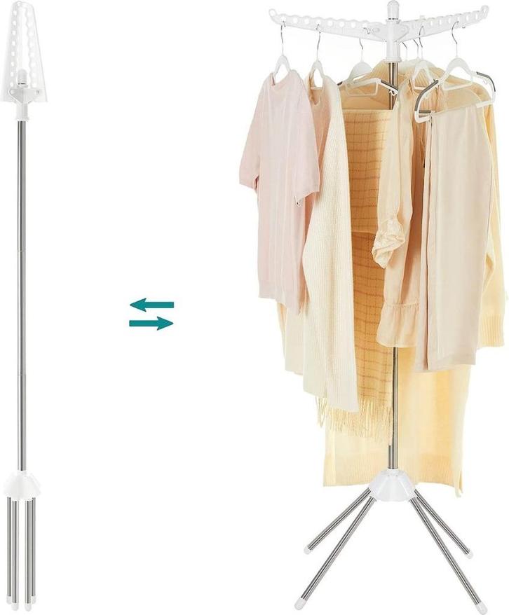 Wasrek - Wit - 150 cm, Witgoed en Apparatuur, Wasdrogers, Nieuw, Luchtafvoer, Bovenlader, 8 tot 10 kg, 95 cm of meer, Anti-kreukfase