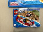 LEGO 7213 patrouille boot + trailer wagen, Ophalen of Verzenden, Gebruikt, Complete set, Lego