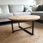 Ronde salontafel mangohout, Huis en Inrichting, Tafels | Salontafels, Ophalen, Gebruikt, 50 tot 100 cm, Rond