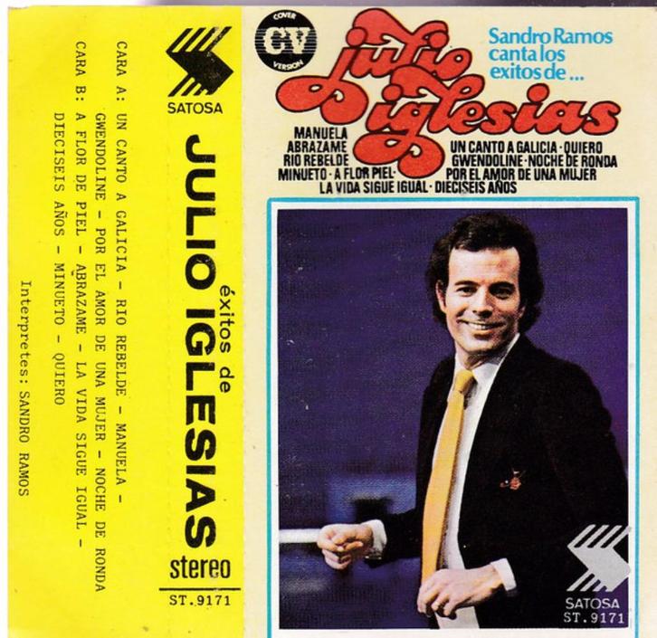 SANDRO RAMOS - EXITOS DE JULIO IGLESIAS (CASSETTEBANDJE), Cd's en Dvd's, Cassettebandjes, Zo goed als nieuw, Origineel, Pop, 1 bandje
