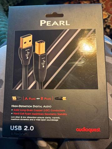 AudioQuest 0.75m Pearl USB A-B beschikbaar voor biedingen