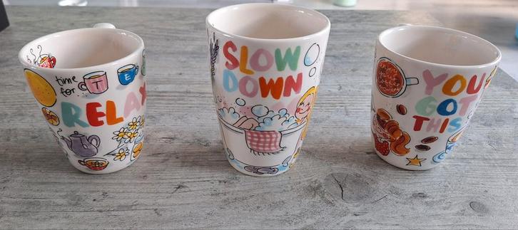 Blond Amsterdam mokken, Huis en Inrichting, Keuken | Servies, Gebruikt, Kop(pen) en/of Schotel(s), Blond Amsterdam, Aardewerk