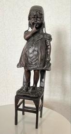 Antiek bronzen beeld A. Moreau, Ophalen of Verzenden