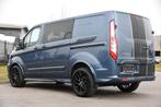 Ford Transit Custom 320 2.0 TDCI L1H1 Sport DC Camera, Cruis, Auto's, 15 km/l, 4 cilinders, Blauw, Leder en Stof