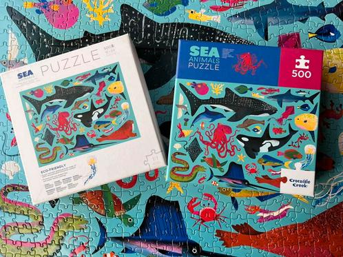 Crocodile Creek Sea Animals puzzel 500 stukjes, Kinderen en Baby's, Speelgoed | Kinderpuzzels, 6 jaar of ouder, Meer dan 50 stukjes
