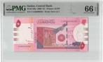 Sudan 5 Sudanese Pounds 2006 Unc PMG 66 EPQ, Ophalen of Verzenden, Overige landen, Los biljet