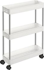 Keukentrolley - Op wieltjes - 3 laags - 40 x 13 x 60 cm -Wit, Info@wwc-trading.com, Nieuw, WW Company Trading B.V., Industrieweg Oost 5B9