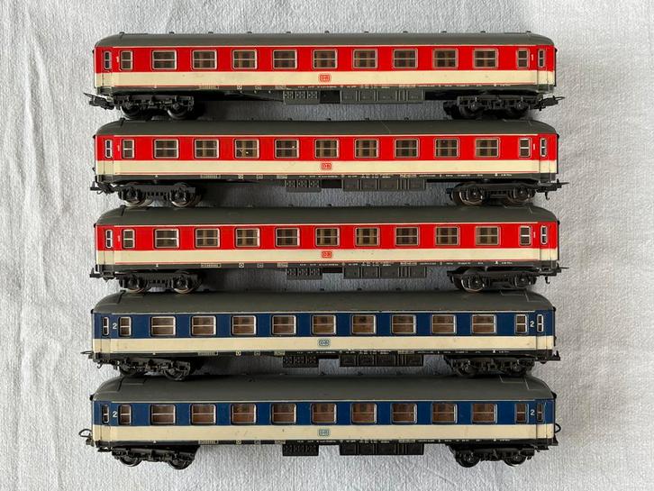 Lima DB set met 3x 1e klas en 2x 2e klas rijtuigen, Hobby en Vrije tijd, Modeltreinen | H0, Gebruikt, Wagon, Gelijkstroom, Lima