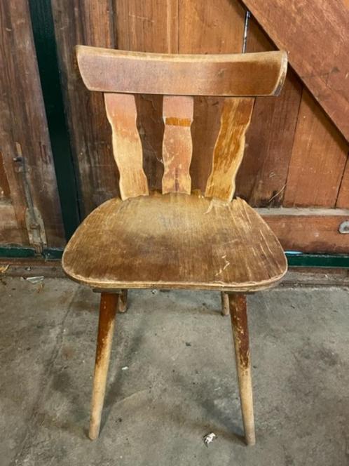 Houten stoel, Vintage stoel, caféstoel, Huis en Inrichting, Stoelen, Gebruikt, Eén, Hout, Bruin, Ophalen of Verzenden
