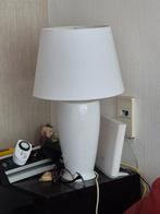 Witte Tafellamp met Stoffen Kap, Ophalen, Gebruikt, Minder dan 50 cm, Modern