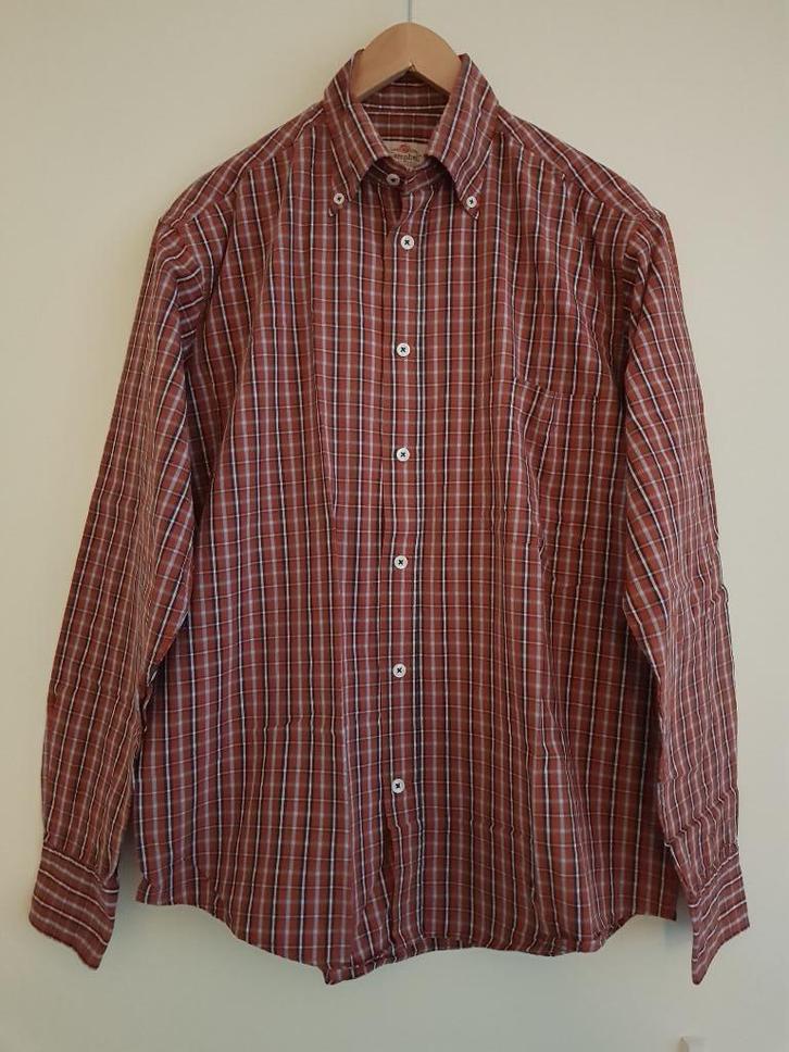 Overhemd voor heren -- maat M -- merk: Campbell, Kleding | Heren, Overhemden, Zo goed als nieuw, Halswijdte 39/40 (M), Rood, Ophalen of Verzenden