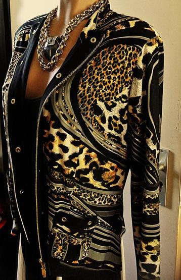 Vestjasje rits jasje Joseph Ribkoff details dierenprint M/L beschikbaar voor biedingen