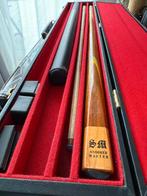 Snooker Master - snooker keu met koffer en mini butt, Sport en Fitness, Ophalen of Verzenden, Gebruikt