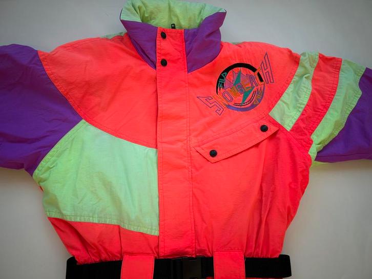 Retro Vintage Fout Fluo Skipak FILA mt.50, Kleding | Heren, Wintersportkleding, Gedragen, Pak, Maat 48/50 (M), Ophalen of Verzenden