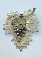 Vintage Zilver Filigrein Broche - Portugal Topazio, Ophalen of Verzenden, Zilver, Broche