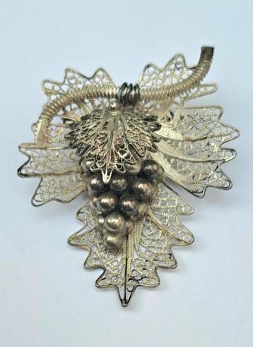 Vintage Zilver Filigrein Broche - Portugal Topazio beschikbaar voor biedingen