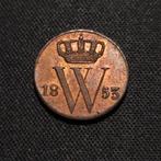 1/2 cent 1853 jaartalwijziging in schitterende kwaliteit, Postzegels en Munten, Munten | Nederland, Verzenden, Koning Willem III