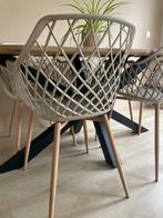 Set van 4 eetkamerstoelen NASHUA Beige, Ophalen, Zo goed als nieuw, Overige kleuren, Metaal