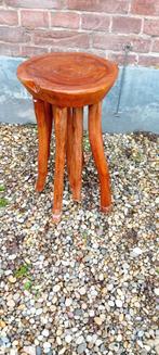 Vintage Boomstam Krukje met 10 poten, Huis en Inrichting, Krukjes, Ophalen, Hout