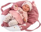 Llorens levensechte babypop soft body baby pop met draagzak, Spanje, Nieuw, Ophalen of Verzenden, Babypop