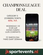 LAST MINUTE DEAL FC Barcelona - Paris Saint-Germain, Tickets en Kaartjes, Twee personen, Europa of Champions League