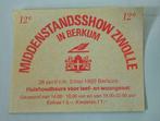 Sticker 12e Middenstandsshow Zwolle 1980, Ophalen of Verzenden, Nieuw, Bedrijf of Vereniging