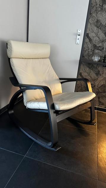 IKEA POÄNG, creme wit gelazuurd eikenfineer/Glose ecru beschikbaar voor biedingen