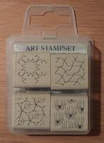 Art Stampset - 4 houten stempels, Hobby en Vrije tijd, Nieuw, Houten stempel, Ophalen of Verzenden