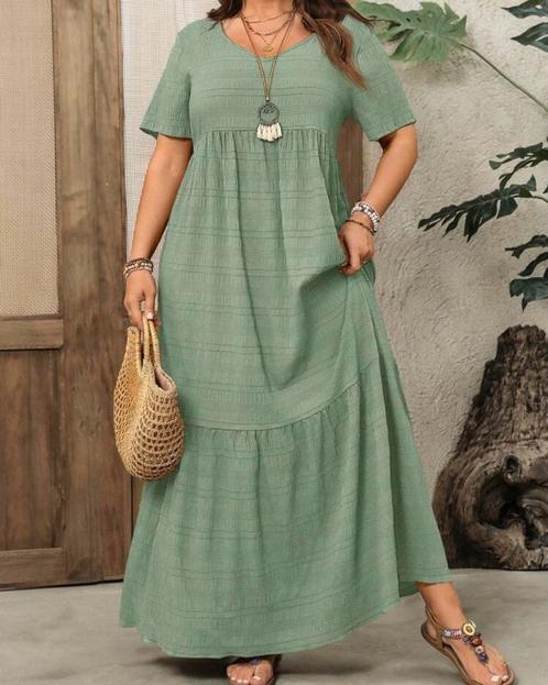 Jurkje Fiona Groen (44 tm 54) ** NIEUW **, Kleding | Dames, Grote Maten, Nieuw, Jurk, Groen, Verzenden