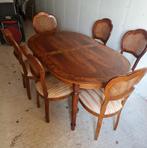 Luxe eettafel + 6 stoelen, Zo goed als nieuw, Overige houtsoorten, Ophalen, Vijf personen of meer